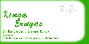 kinga ernyes business card